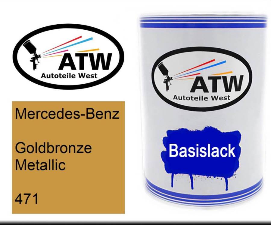 Mercedes-Benz, Goldbronze Metallic, 471: 500ml Lackdose, von ATW Autoteile West.